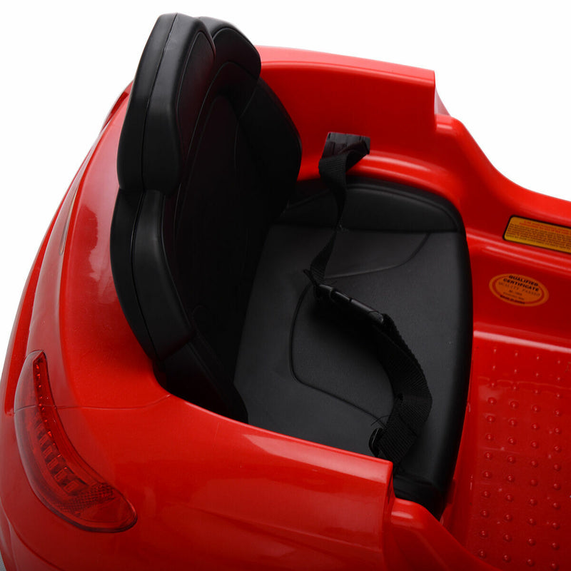 6V RC Remote Control Ride-On Car with MP3 Player and Lights for Kids - Red