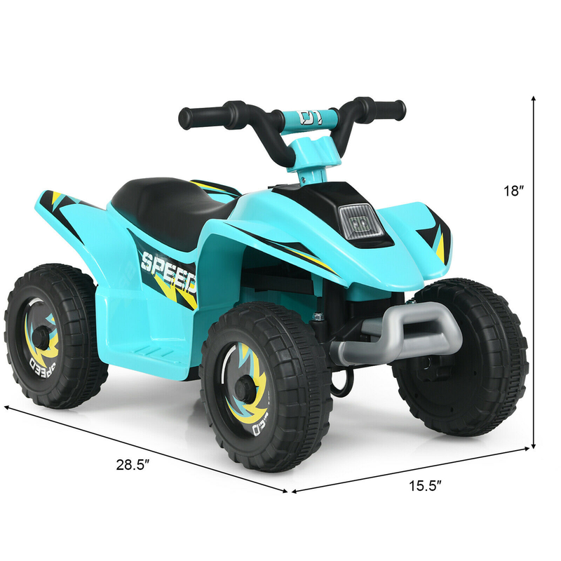 6V Rechargeable Electric ATV for Kids - Unisex Quad Bike for Boys and Girls
