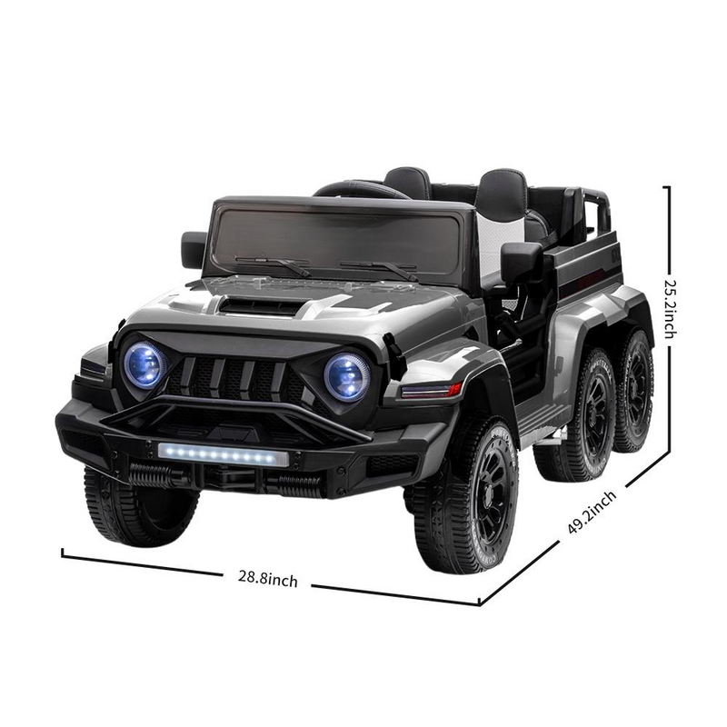 6WD Battery-Powered Kids Ride-On Truck with Remote Control and Baking Paint Finish - 24V Power Wheel