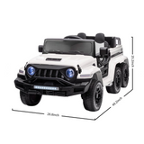 6WD Kids Ride-On Truck with Remote Control and Lockable Doors - 24V Power Wheels Toy