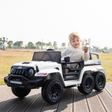 6WD Kids Ride-On Truck with Remote Control and Lockable Doors - 24V Power Wheels Toy