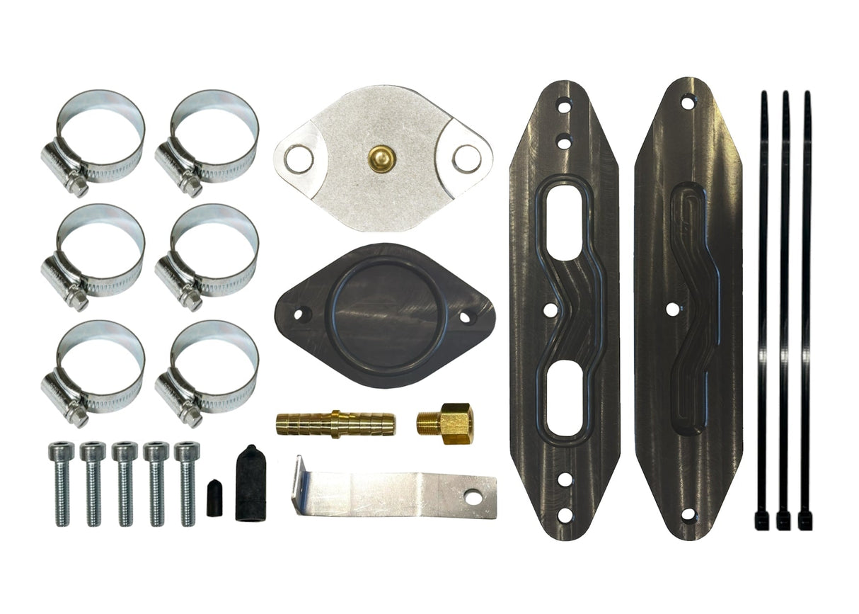 2008-2010 Ford 6.4L UPPIPE W/Ebp + O2 Bungs W/Passenger/Driver Mels Mfg