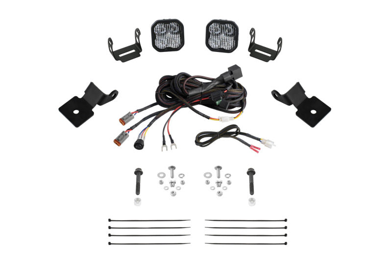 Kit de pods de montant A pour Polaris RZR XP Stage Series SS3 14-18 de Diode Dynamics - Combo blanc Pro