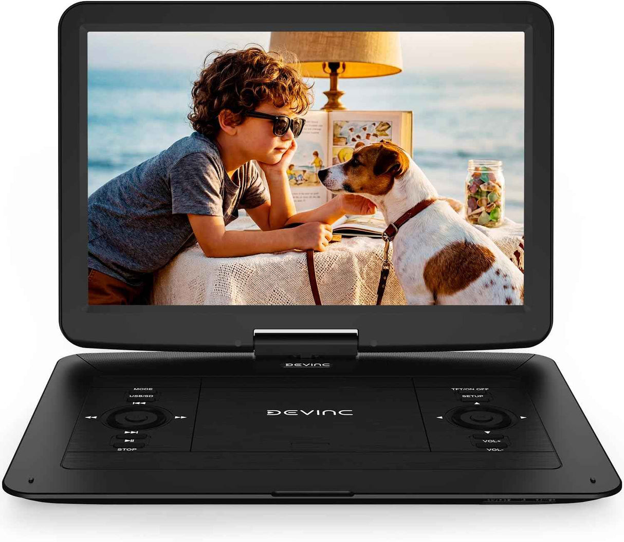 17.5-Inch Portable DVD Player for Kids and Seniors – 14.1-Inch HD Swivel Screen TekShack