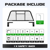 Adjustable Pickup Truck Headache Rack 64in to 78in Window Protection
