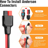 Anderson 1-to-4 Y Splitter Cable Solar Panel Parallel Connector 18.5" (1 Per Pack) TekShack