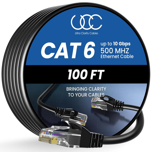 Ultra Clarity Cables Cat 6 Ethernet Cable – 100 Ft TekShack