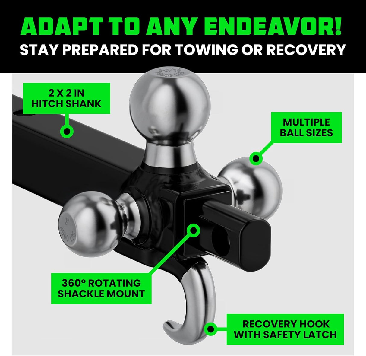 Tri-Ball Hitch (2" Receivers)