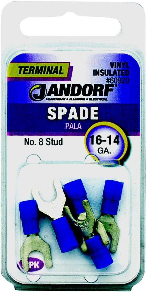 Term Spade 16-14 Vinyl #8 Stud #60920 Jandorf
