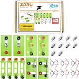 32-Piece Learning Circuit Kit – Basic Electrical Experiment Box for Series & Parallel Circuits ZDRU