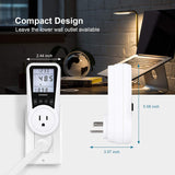 Plug-in Watt Meter Power Usage Monitor with Cost Calculator TekShack