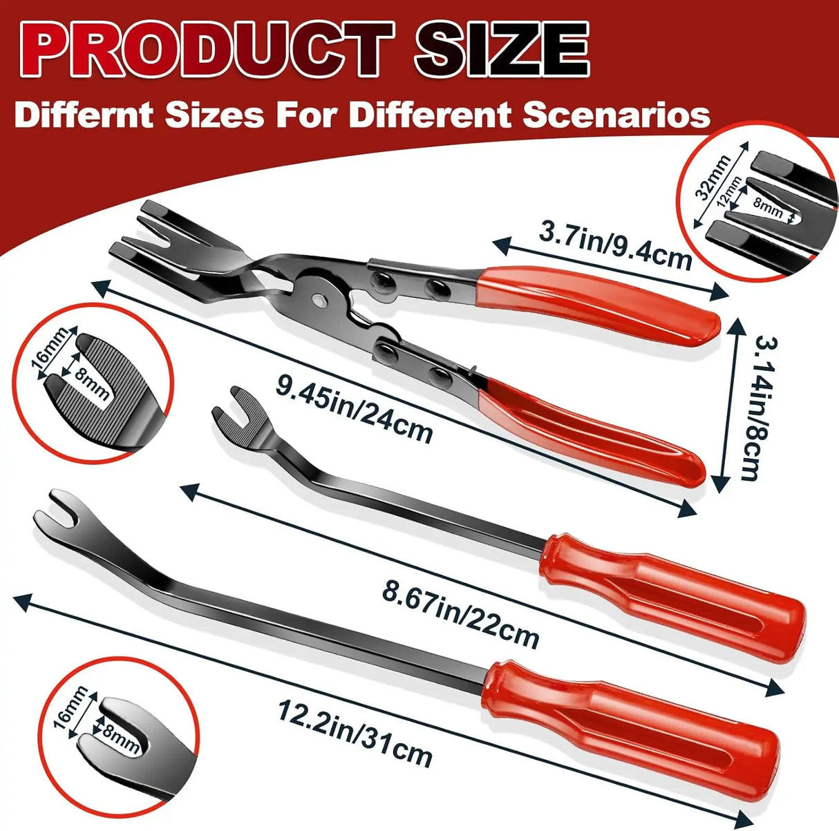 Keze Auto Trim Removal Tool Kit for Car Panel Dashboard 007 7 Each