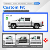 Rocker Panel Cover Set Fits 2014-2018 Crew Cab Pickup Textured Black