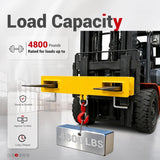 4800 lb Capacity Forklift Lifting Hook Attachment with Swivel