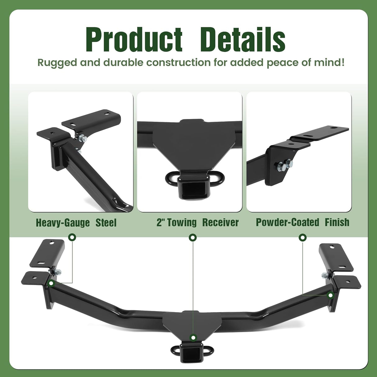 2 Inch Class 3 Trailer Hitch Receiver Ford Edge Lincoln MKX