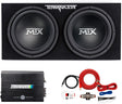 MTX TNE212DV2 Dual 12in Sealed Enclosure 400W (With Amplifier) MTX