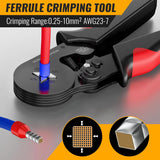 Ferrule Crimping Tool Kit with 1800PCS Wire Ferrules, Self-Adjusting Ratchet Crimper, 4-Corner Crimping Pliers for AWG 20-8 Electrical, Automotive & DIY Wiring TekShack