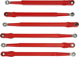 Heavy-Duty Steel Boxed Rear Radius Arm Set 6-Piece Red