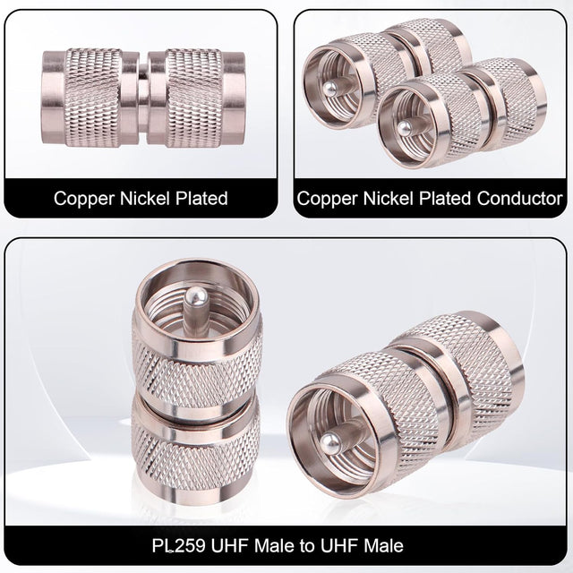 TekShack Unidapt Coaxial Adapter Kit - UHF (PL-259) Male TekShack