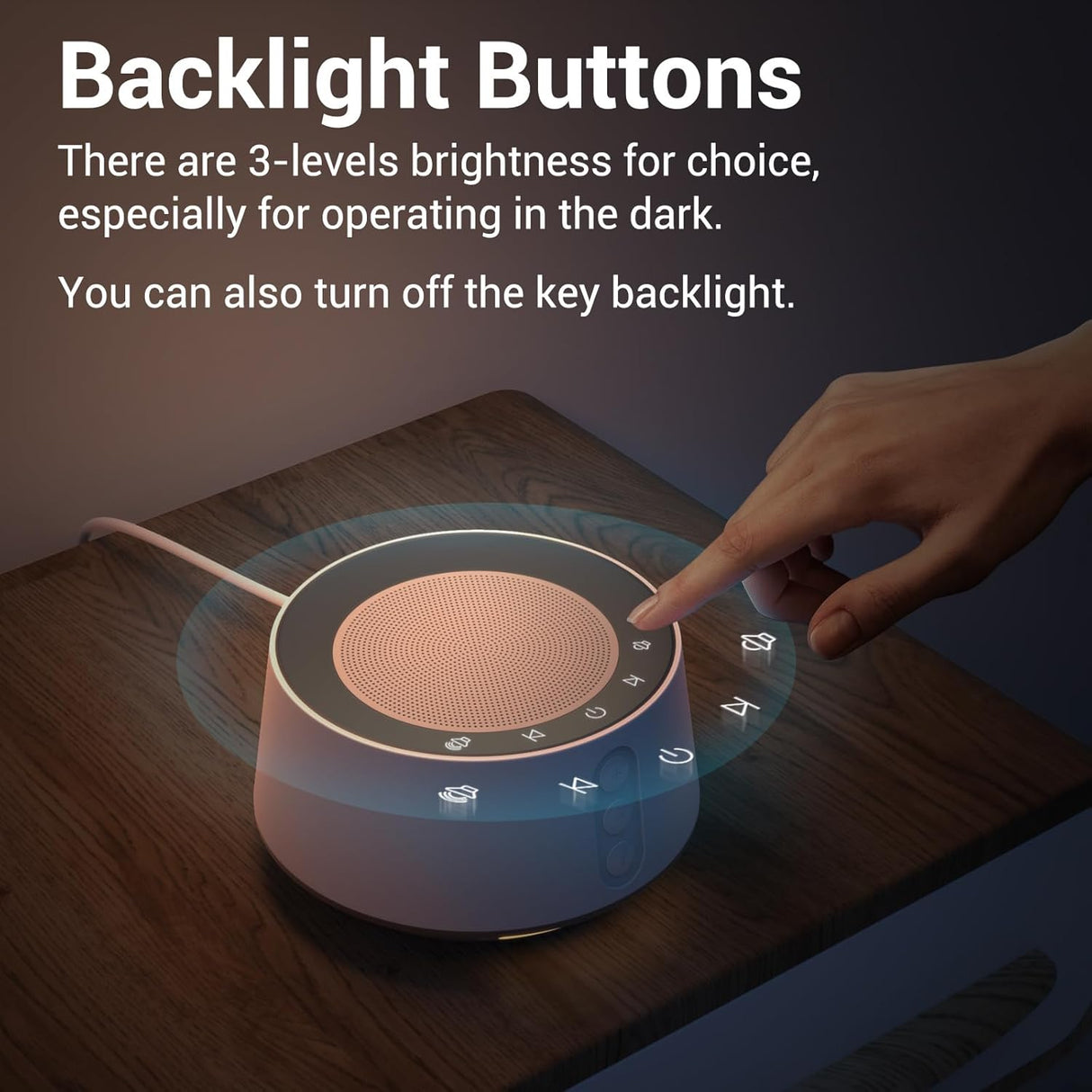BGOVERSS White Noise Sound Machine – 20 Soothing Sounds, Color Night Light, Sleep Aid for Baby, Kids & Adults BGOVERSS