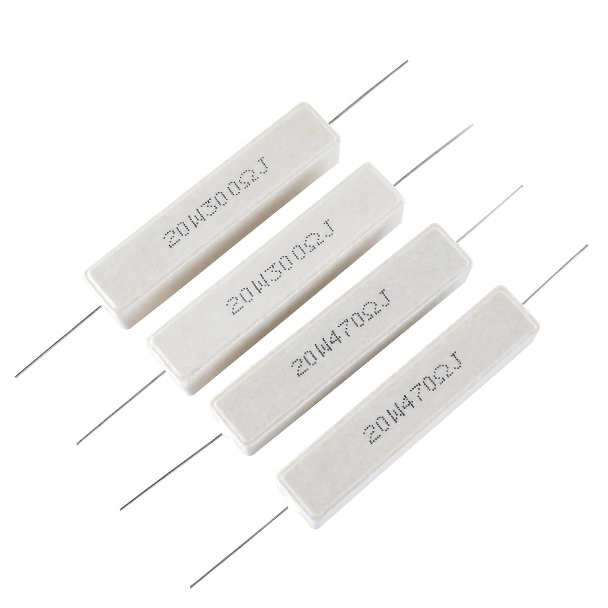 PANMILED 20W Cement Resistor, ±5% Ceramic Wirewound Power Resistor (15Ω–750Ω) High Watt Fixed Resistor TekShack