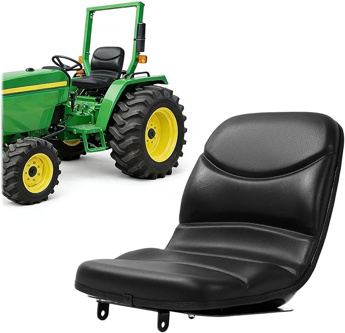 Compact Tractor Replacement Seat for Select Models Black Steel