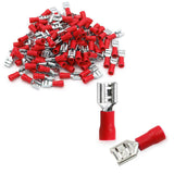 22-16 AWG 6.3MM (FEMALE) RED Spade Wire Connector TekShack