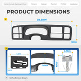Double DIN Dash Cover Kit for 1999-2002 Chevy GMC Trucks
