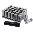 Complete Performance Bulge Acorn 9/16-18 Lug Nuts Splined - Chrome Complete Performance