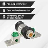 Coaxial Ground Block Connector F-Type RG6 3GHz Single Port TekShack