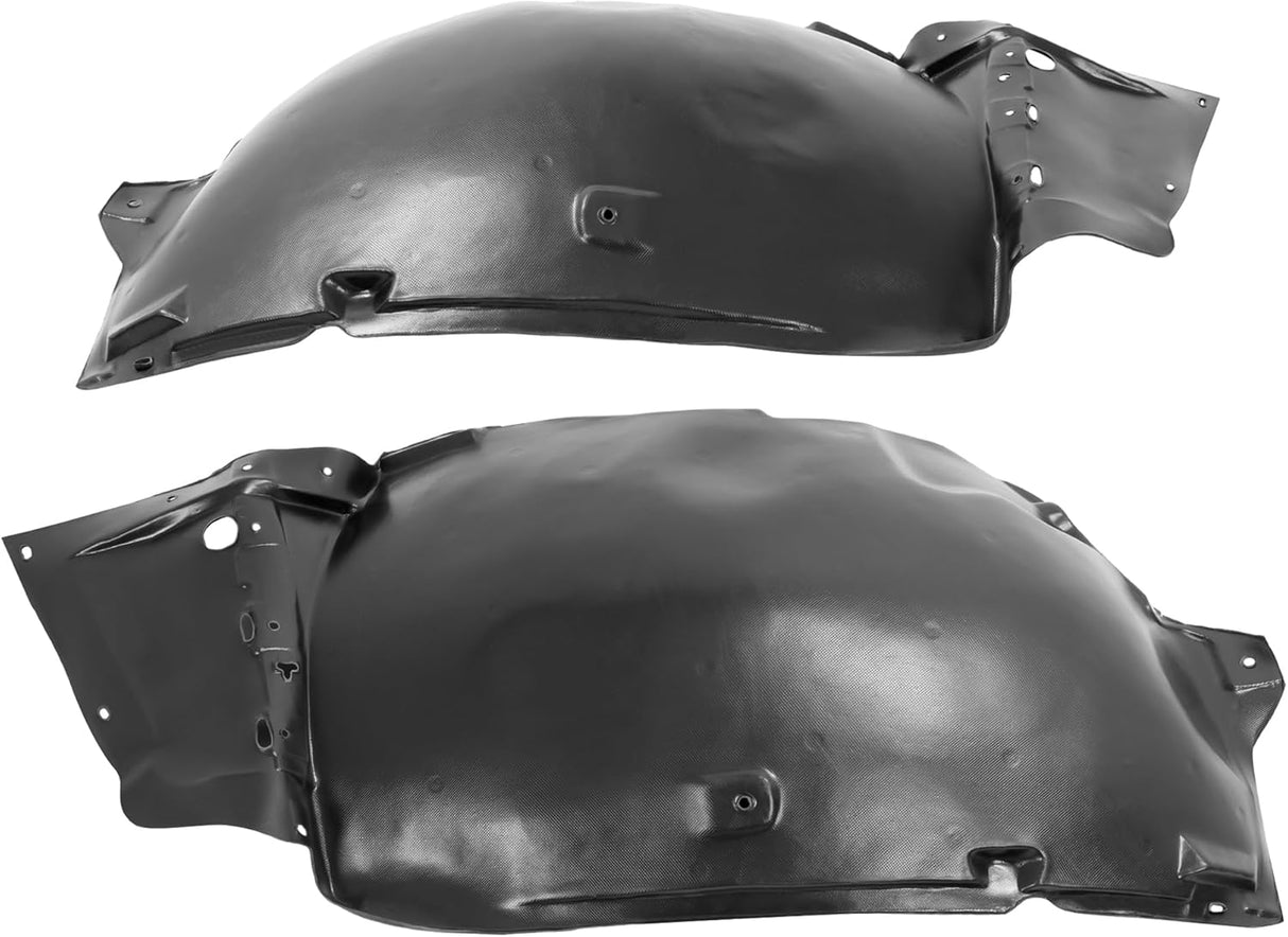 Front Inner Fender Liner Splash Shield Guard Set Black