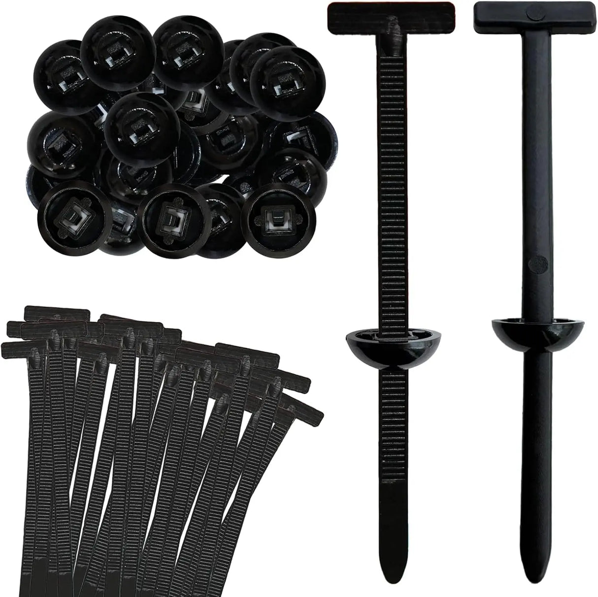 QMotz Nylon Universal Cable Tie Buckle Automotive Clips 100PCS Car Cable Tie-100PCS