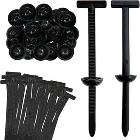 QMotz Nylon Universal Cable Tie Buckle Automotive Clips 100PCS Car Cable Tie-100PCS