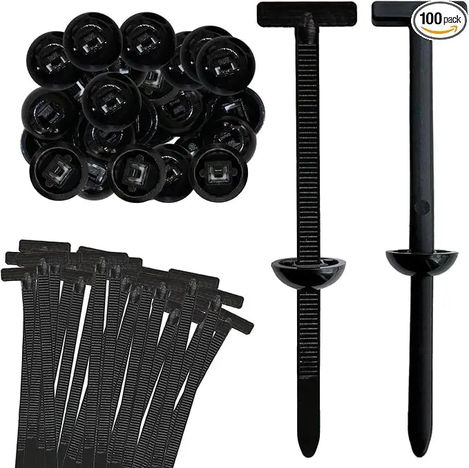 QMotz Nylon Universal Cable Tie Buckle Automotive Clips 100PCS Car Cable Tie-100PCS