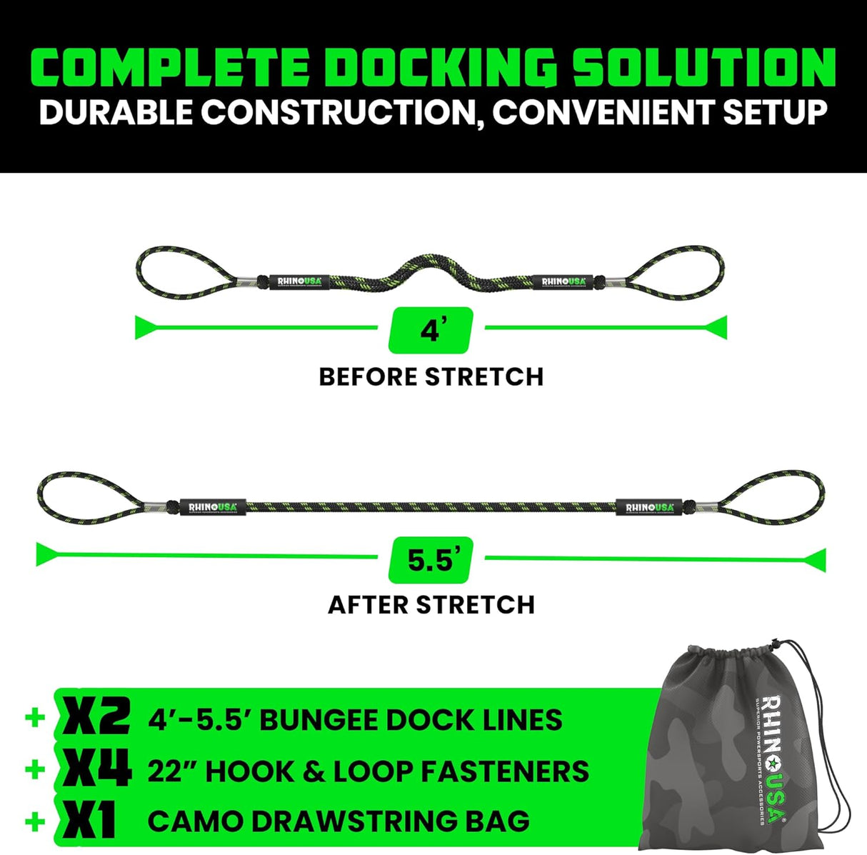 Heavy-Duty Bungee Dock Lines