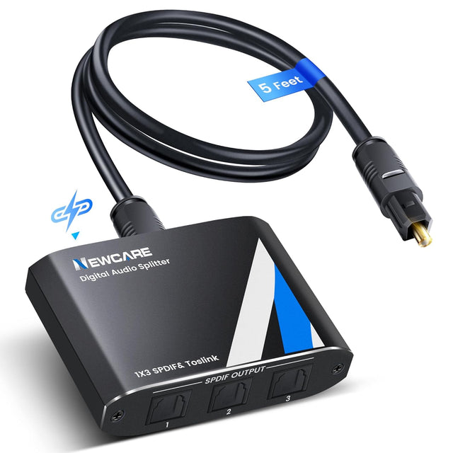 Optical Audio Splitter 1x3 SPDIF Toslink Digital TekShack