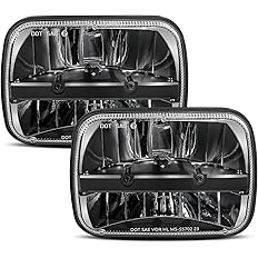 5x7 LED Headlight 2pcs H6054 Reflector Sealed Beam