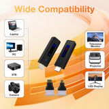 Wireless HDMI Transmitter & Receiver Kit – 360FT/110M HDMI Extender, 4K Decode, 1080P@60Hz Output, LED Display, 2.4G/5.8G Plug & Play Streaming for Laptop, PC, TV Box, Monitor & Projector TekShack