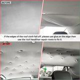 GOOSLA Auto Roof Snap Rivets Headliner Repair Kit 65 Set Grey Flannelette A1103