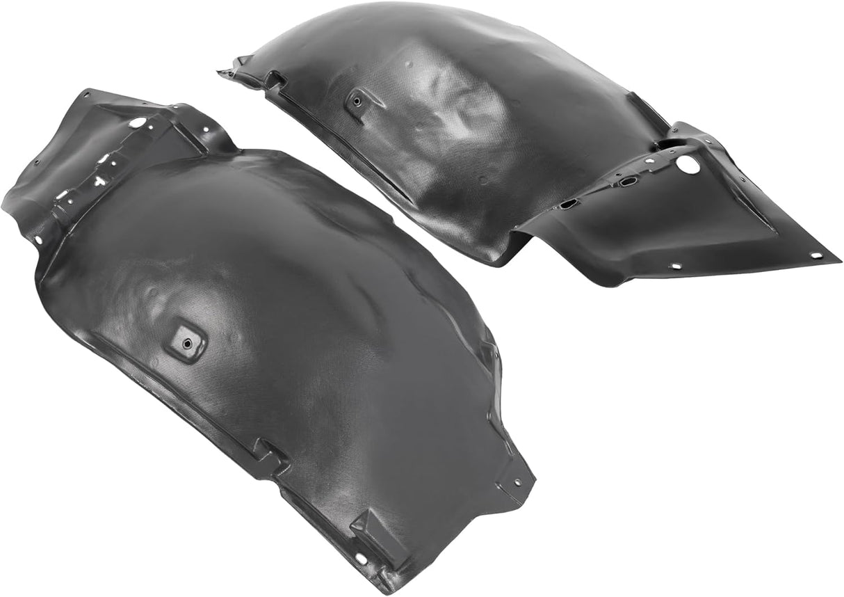 Front Inner Fender Liner Splash Shield Guard Set Black