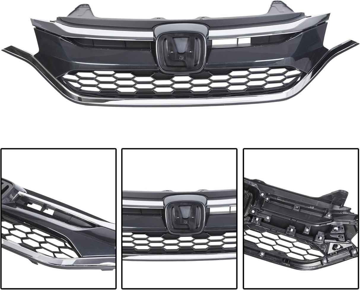 2015-2016 Honda CR-V Front Bumper Grille Replacement Black Chrome