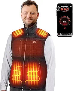 Heated Vest by Voice and APP Temp Control with Battery Pack