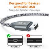 6.6ft USB 2.0 Type A to Mini-B Cable (1-Pack) TekShack