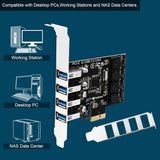 FebSmart PCIe 4-Port SuperSpeed USB 3.0 Expansion Card (FS-U4L-Pro) Black FebSmart