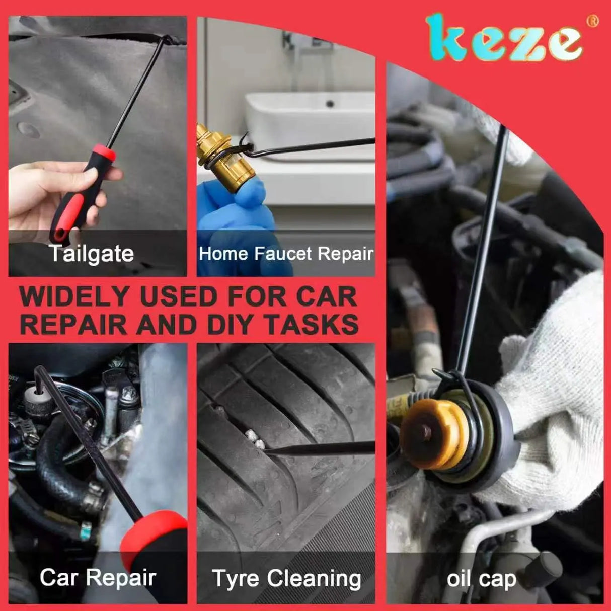 Keze 12 Pcs Pick and Hook Tool Set for Car Auto 012 12 Each