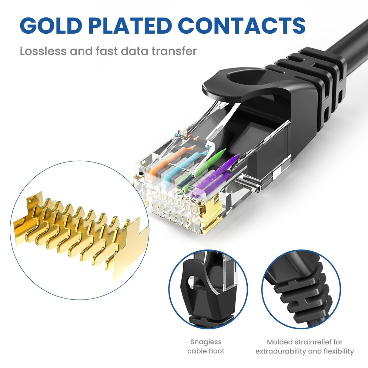 Ultra Clarity Cables Cat 6 Ethernet Cable – 100 Ft TekShack