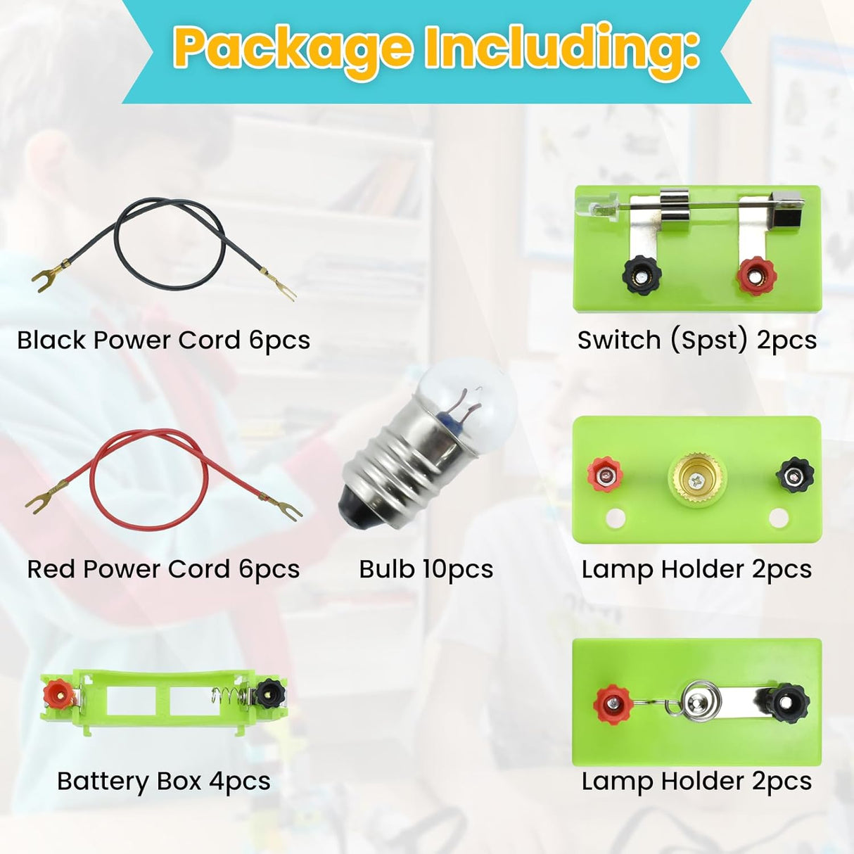 32-Piece Learning Circuit Kit – Basic Electrical Experiment Box for Series & Parallel Circuits ZDRU