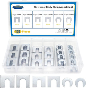 BUSY-CORNER Universal Auto Body Fender Alignment Shim 155-Piece Kit