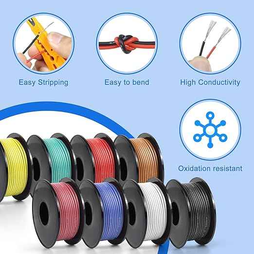 18 AWG Stranded Wire Spool 30ft TekShack