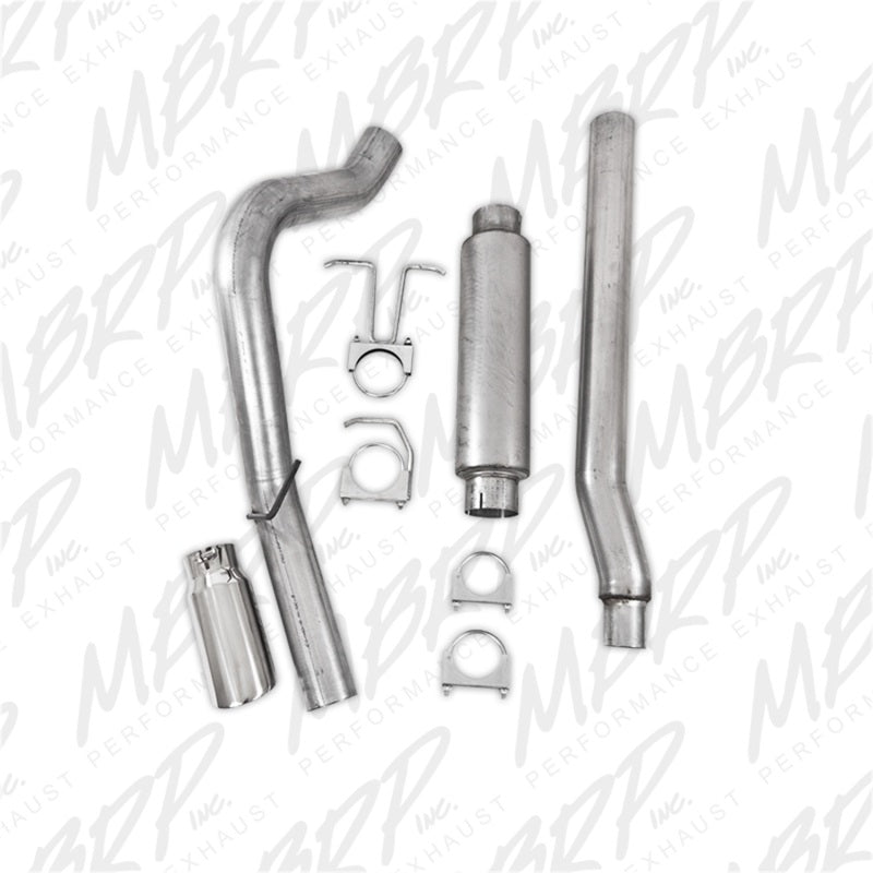 Système d'échappement simple face en aluminium pour Ford F-250/350/450 6,2 L V8 à essence 4 po Cat Back MBRP 11-13